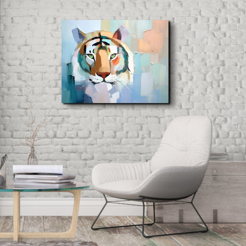 «Tiger» sur toile, H 15 po x l 18 po