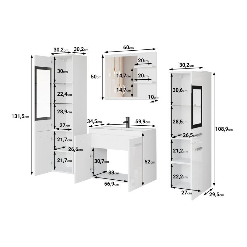 Bathroom Suite, Beige