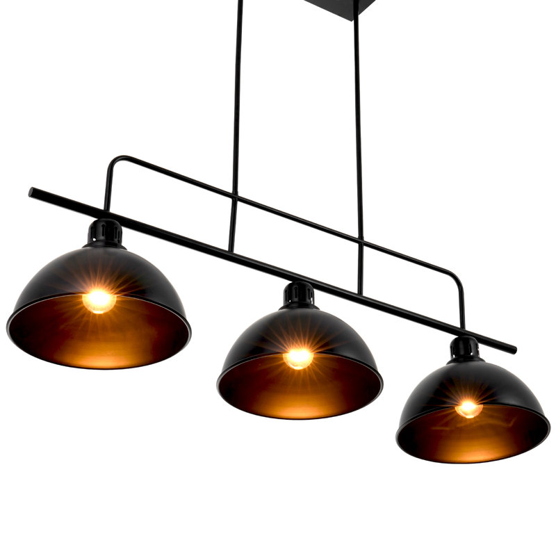 Niriyah 3 - Light Matte Black Kitchen Island Pendant