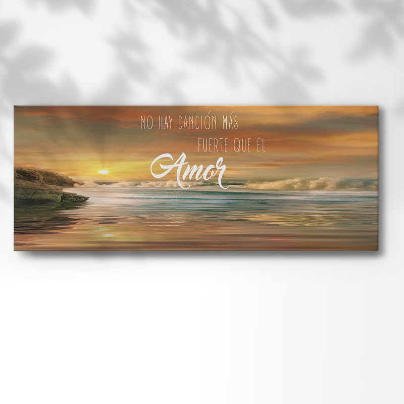 Amor sur toile, H 12 po x l 30 po x P 1,5 po