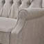 Fauteuil inclinable surdimensionné inclinable avec garniture cloutée | Tissu gris clair