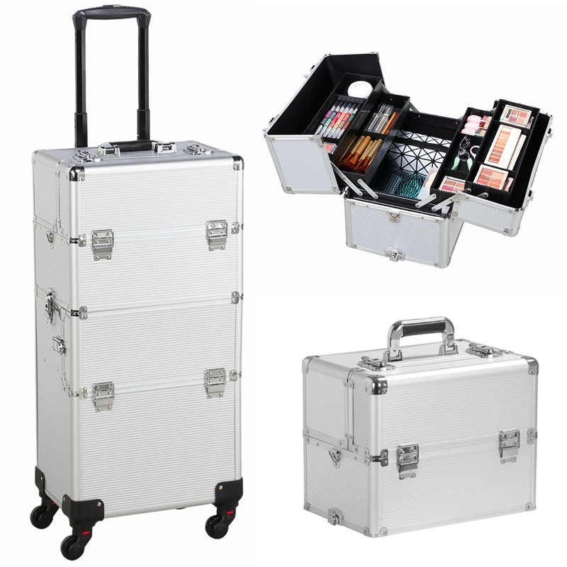Trousse de maquillage 3 en 1 Acevedo, Argent
