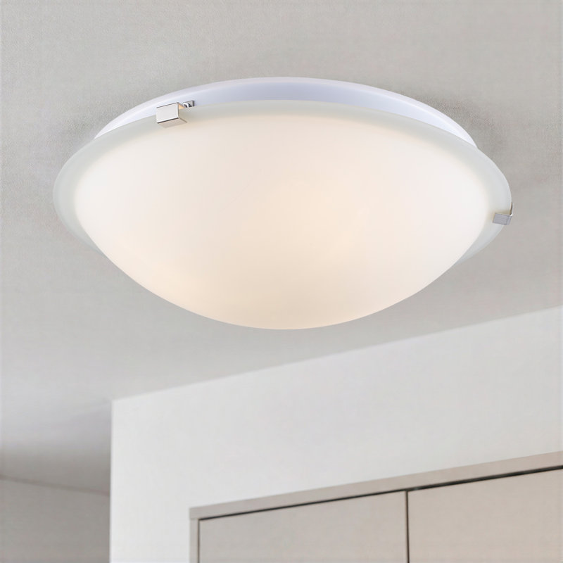 Plafonnier encastré 3 lumières 15 po Karratha, Nickel brossé