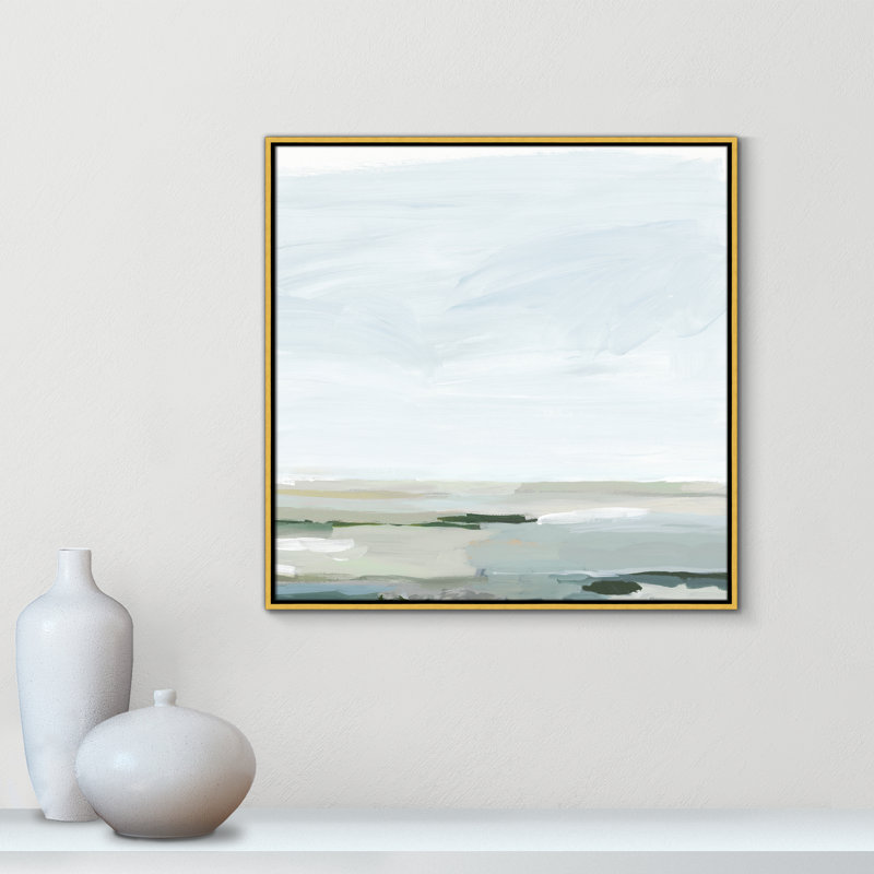 Catrena Pure Stillness - Floater Frame Painting Print on Canvas, 31.5" H x 31.5" W, Gold