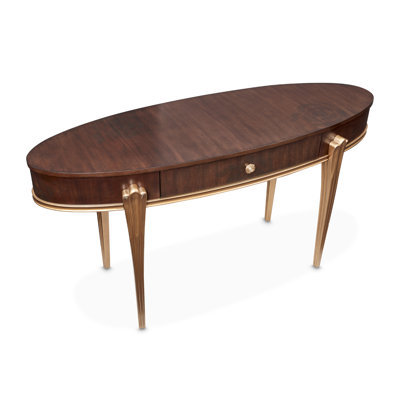 Camellia Field Vanity Desk - Warm Pecan