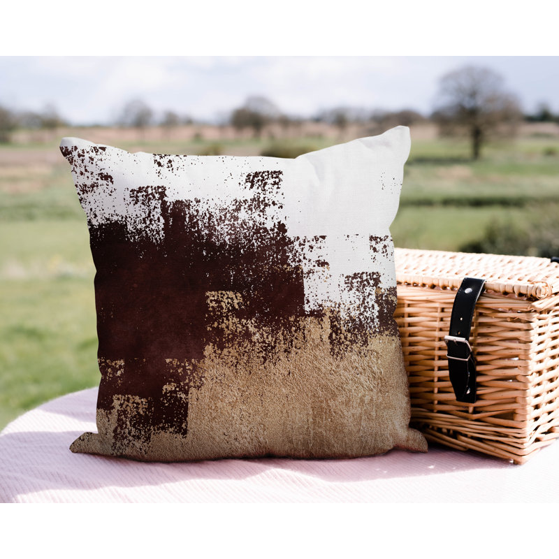 Abstract Outdoor Reversible Throw Pillow, 19H" x 19W", 15H" x 15W"