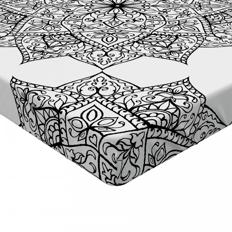 Microfiber Floral Fitted Sheet, Full Fitted Sheet