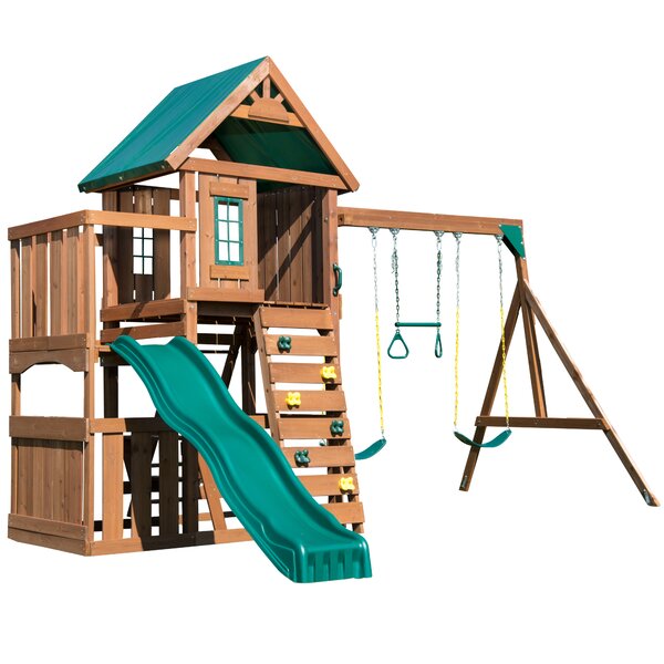 Swing-n-Slide Elkhorn Wooden Play Swing Set & Reviews | Wayfair