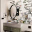 Armoire de salle de bain 31,5 "avec miroir et tablettes réglables, magnifique rangement en métal au fini noir mat 31,5 pouces
