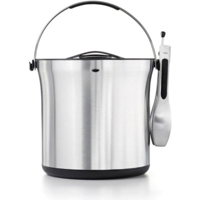 3107300 Steel Ice Bucket And Tongs Set