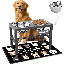 Support pour gamelles de chiens de grande race, réglable en hauteur (3 niveaux) – Gamelles de 1 700 ml, tapis anti-déversement et étiquette personnalisable