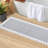 Scalloped Machine Washable Rug Modern Solid Floor Mats with Non-Slip Backing, Stain-Resistant Low Pile Accent Rug, Contemporary Indoor Carpet for Living Room, Bedroom, Office-1188343890