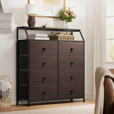Ojaswi 10 Dressers, Wooden Dresser, Chest of Drawers with Fabric