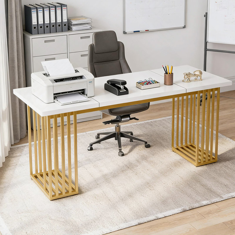 Bureau, bureau de direction élégant, bureau d'ordinateur fonctionnel