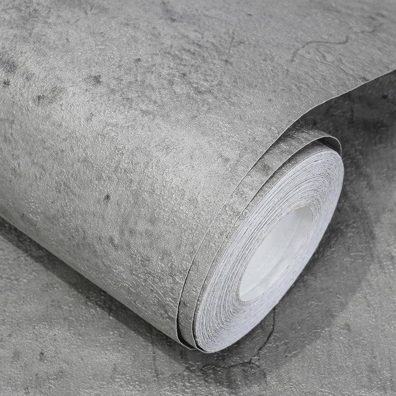WADILE Self-Adhesive Concrete Wallpaper With 3D Matte Texture, Waterproof & Oil-Proof, Removable & Residue-Free, Suitable For Various Spaces
