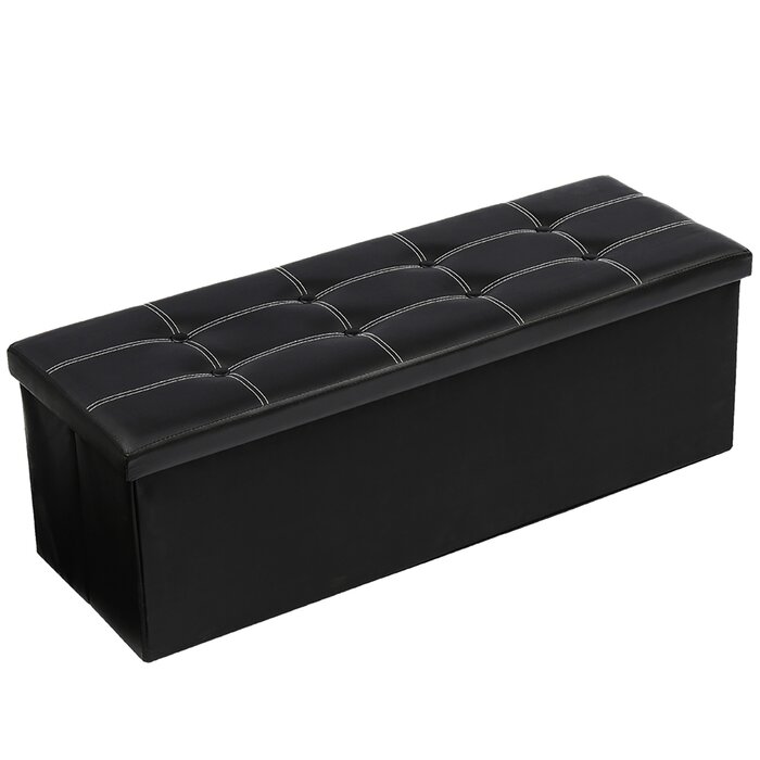 Winston Porter Guedira Faux Leather Upholstered Storage Bench & Reviews ...