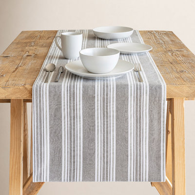 Woven Striped Table Runner