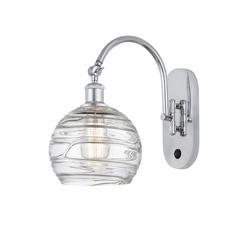 Essex Swing Arm Sconce, LED, 13.75" H x 8" W x 14" D, Polished Chrome