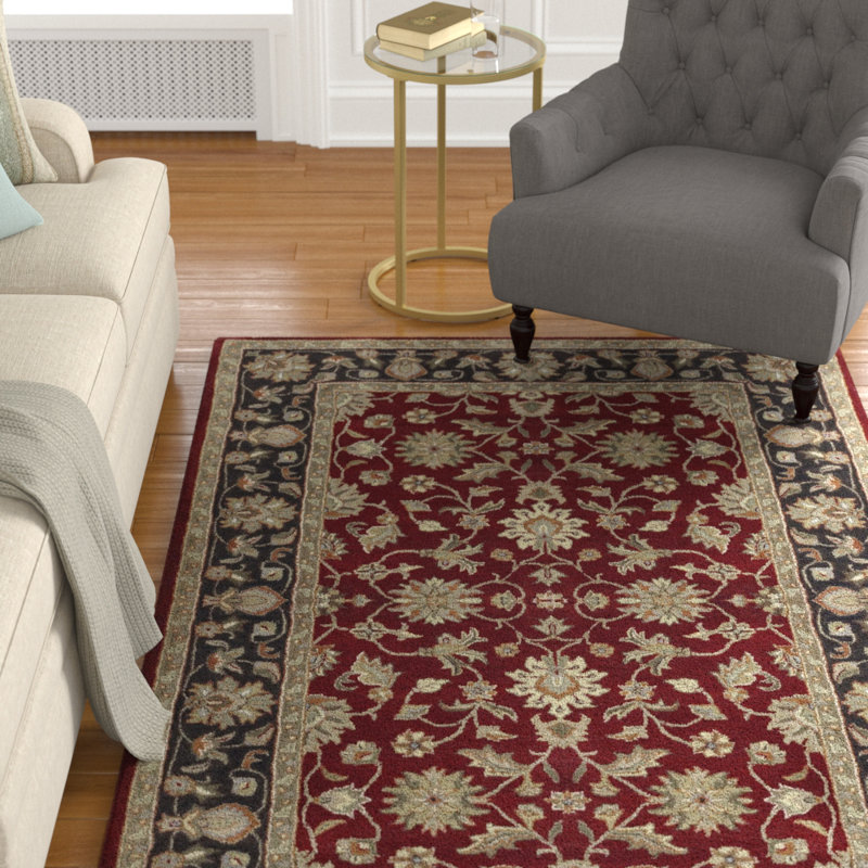 Tapis oriental en laine touffeté à la main Byler, Rectangle 5 pi x 8 pi