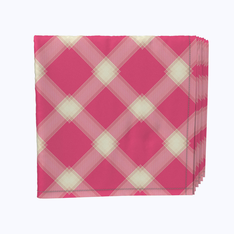 Polyester Plaid Square Napkin