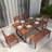 6-Person Rectangle Solid Wood Outdoor Patio Dining Set With Bench-927975832