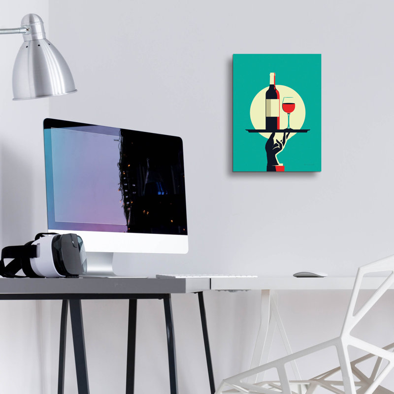 «Red Wine» par Omar Escalante, art mural en verre acrylique, H 16 po x l 12 po x P 0,13 po