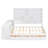 Full Size Wooden Daybed With Three Drawers ,Desk ,Shelves and Lights,  White-1372610644