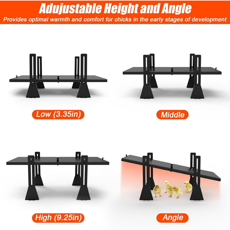 Grande chauffeuse pour poussins, 22,5 po x 11,2 po pour 20 poussins