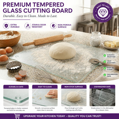 Tempered Glass Pastry Board