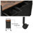 Modern Laundry Hamper With, Storage End Table With Black Metal Frame, Removable Fabric Basket, Lockable Swivel Wheels,31" X 13" X 29" For Bathroom, Bedroom Balcony Laundry Room