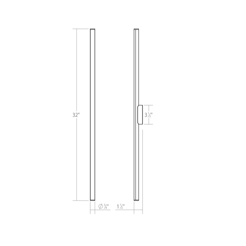 Fino 1 - Light LED Bath Bar, Satin White, 3000K, 17 W