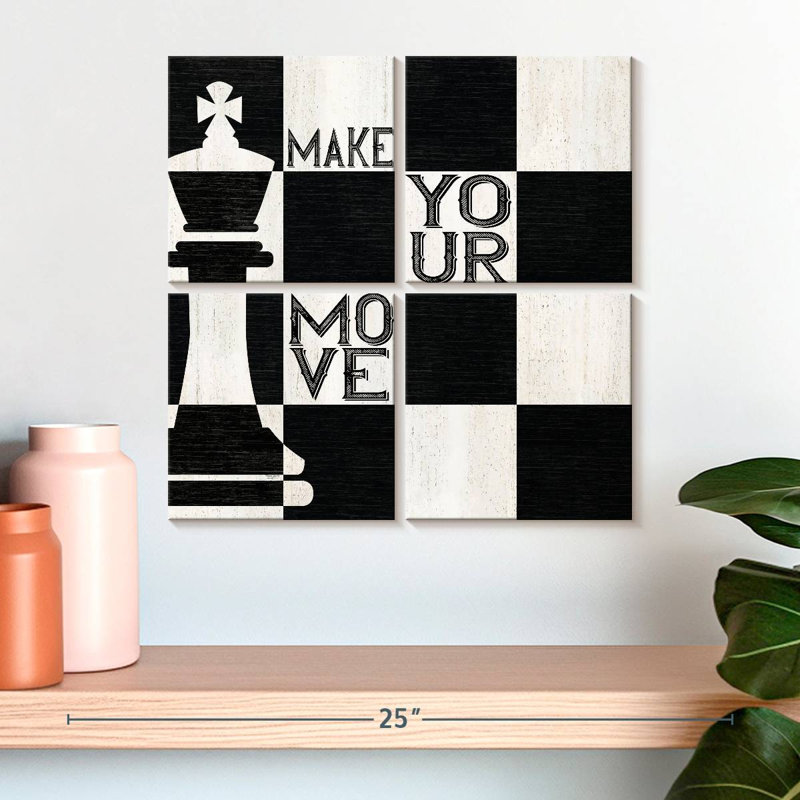 Senne Chessboard Sentiment I - Make Your Move, H 18 po x l 18 po