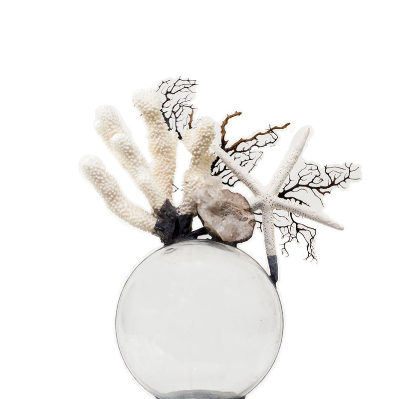 Coral with Geodes/ Starfish and Seafans Float Sculpture