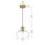 Luminaire suspendu dôme en verre 1 lumière Inola -1792556217