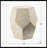 18X18x21" Hexagonal Capes Capiz Stool, Cream/Yellow