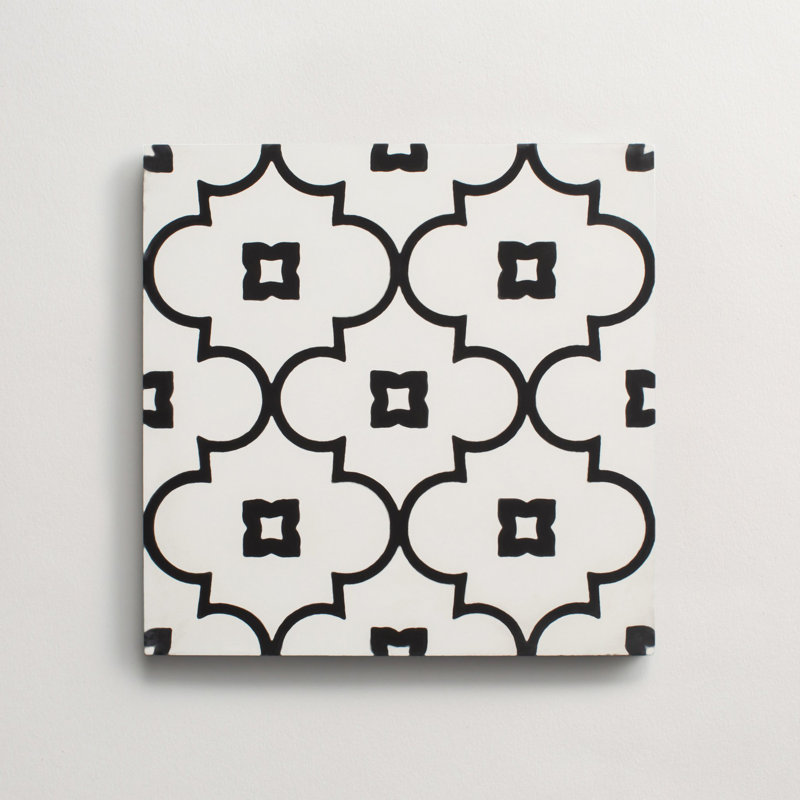 Guelz 8" x 8" Cement Patterned Wall & Floor Tile