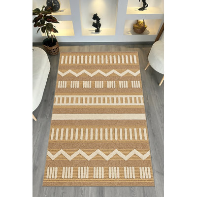 Fleishman Cotton Washable Geometric Indoor / Outdoor Rug