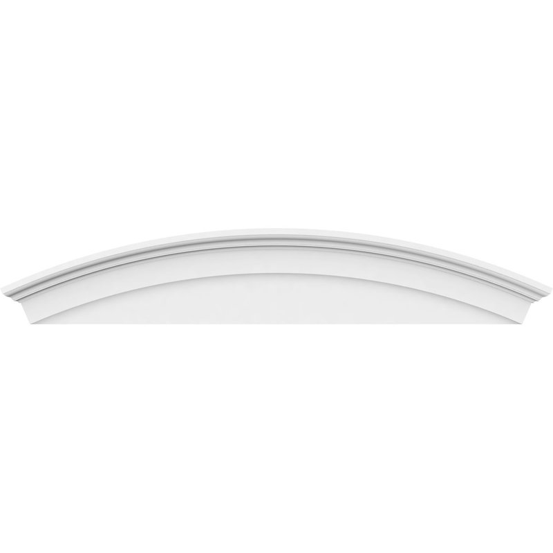 Fronton arqué en PVC de qualité architecturale, H 14 po x l 72 po x P 2 3/4 po