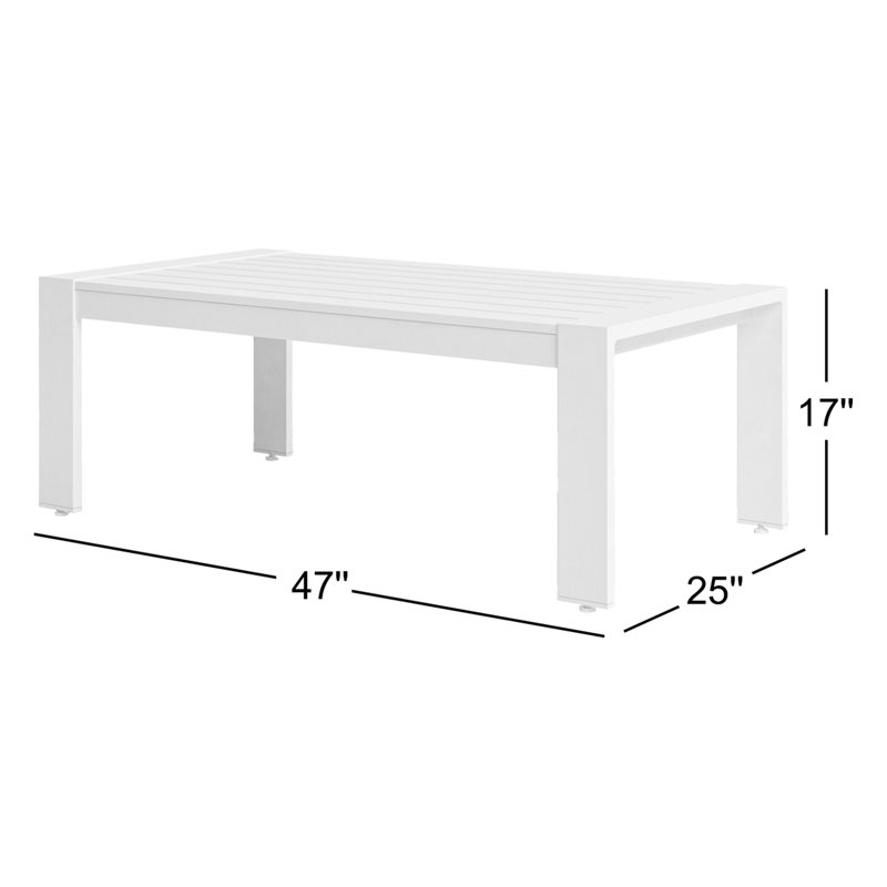 Table d'extérieur Jayton, Blanc