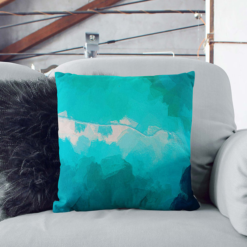 Square Throw Cushion, Stone, 40cm H x 40cm W x 15cm D
