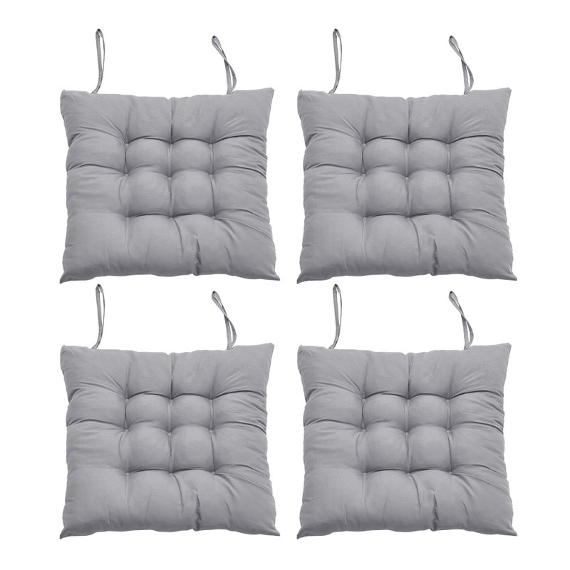 4Pcs Soft Thicken Tatami Seat Cushion, Grey