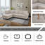 Canapé modulaire en L blanc cassé Fluffy-1133175063