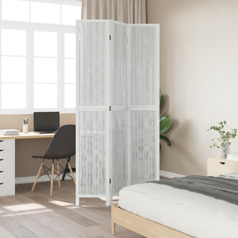 Alexzavier Solid Wood Accent Room Divider, White, 220cm H x 110cm W