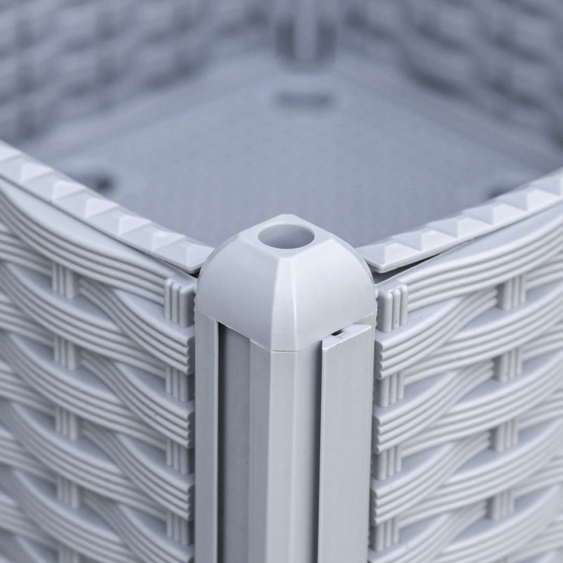 Lit de jardin surélevé avec pieds, jardinière en plastique à arrosage automatique pour les amateurs de jardinage. Matériau en polypropylène, léger et épais. Système d'auto-vidange croissance optimale. Conception modulaire sur mesure