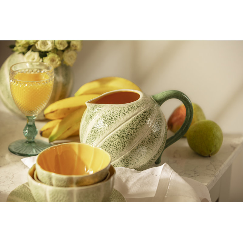 Melon Earthenware Beverage Dispenser