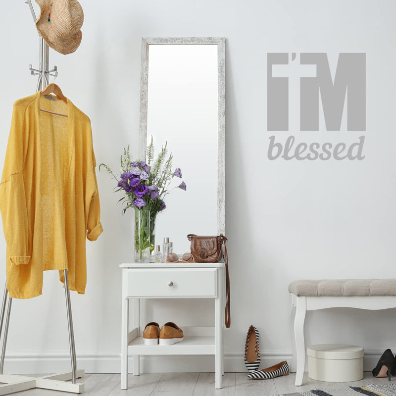 Adhésif décoratif «I'm Blessed», H 11 po x l 10 po, Argent
