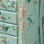 Armoire à bijoux verte verte + bois manufacturé + métaux