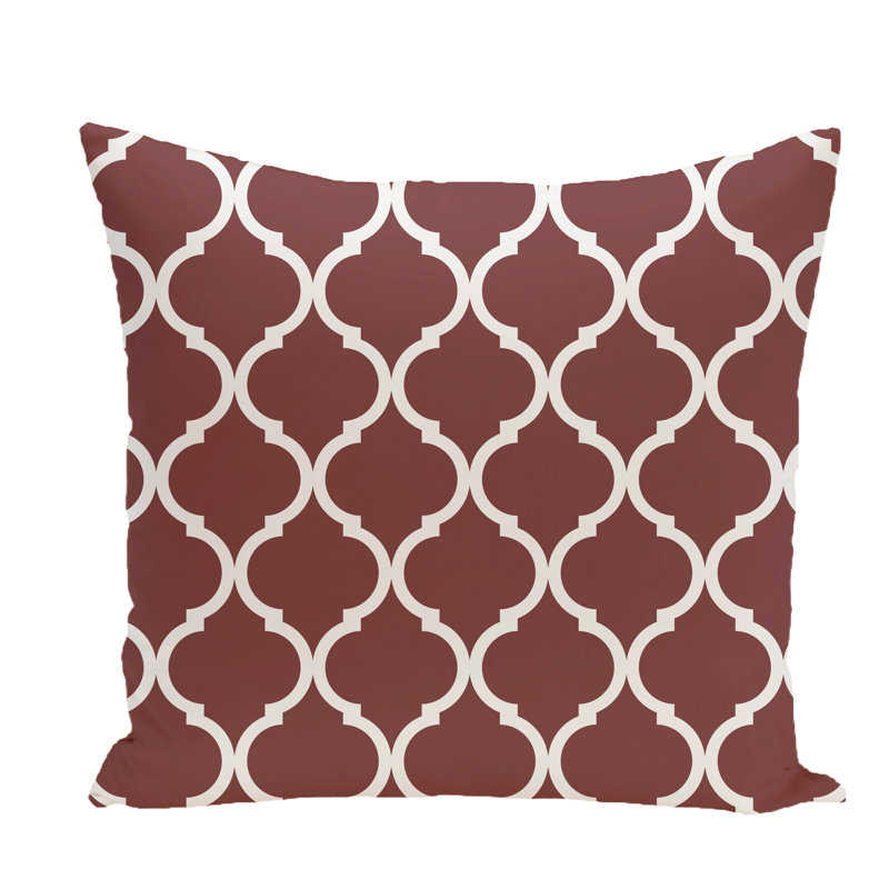 Louis Square Pillow Cover & Insert, 16" H x 16" W x 1" D, Rust
