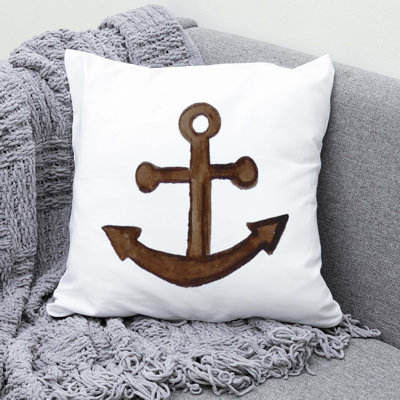 Nautical Sea Life_797 - Throw Pillow Insert Includ Cotton / Polyester Blend Reversible Throw Pillow