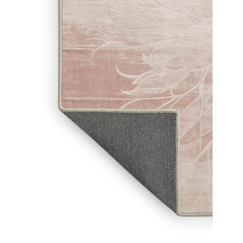 Tapis beige soyeux et moelleux, Rectangle 8 pi x 10 pi